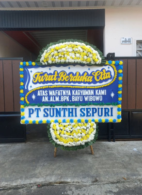 Papan Bunga Duka di Sunggal